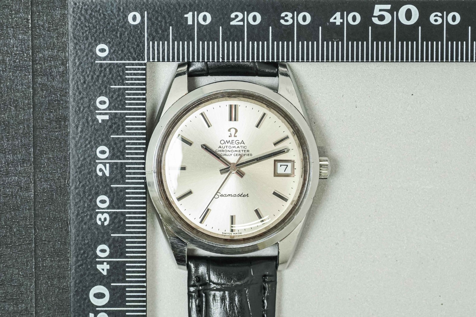 OH Serviced *N MINT* Vintage OMEGA Seamaster Cal.1011 Auto Chronometer 35mm Mens