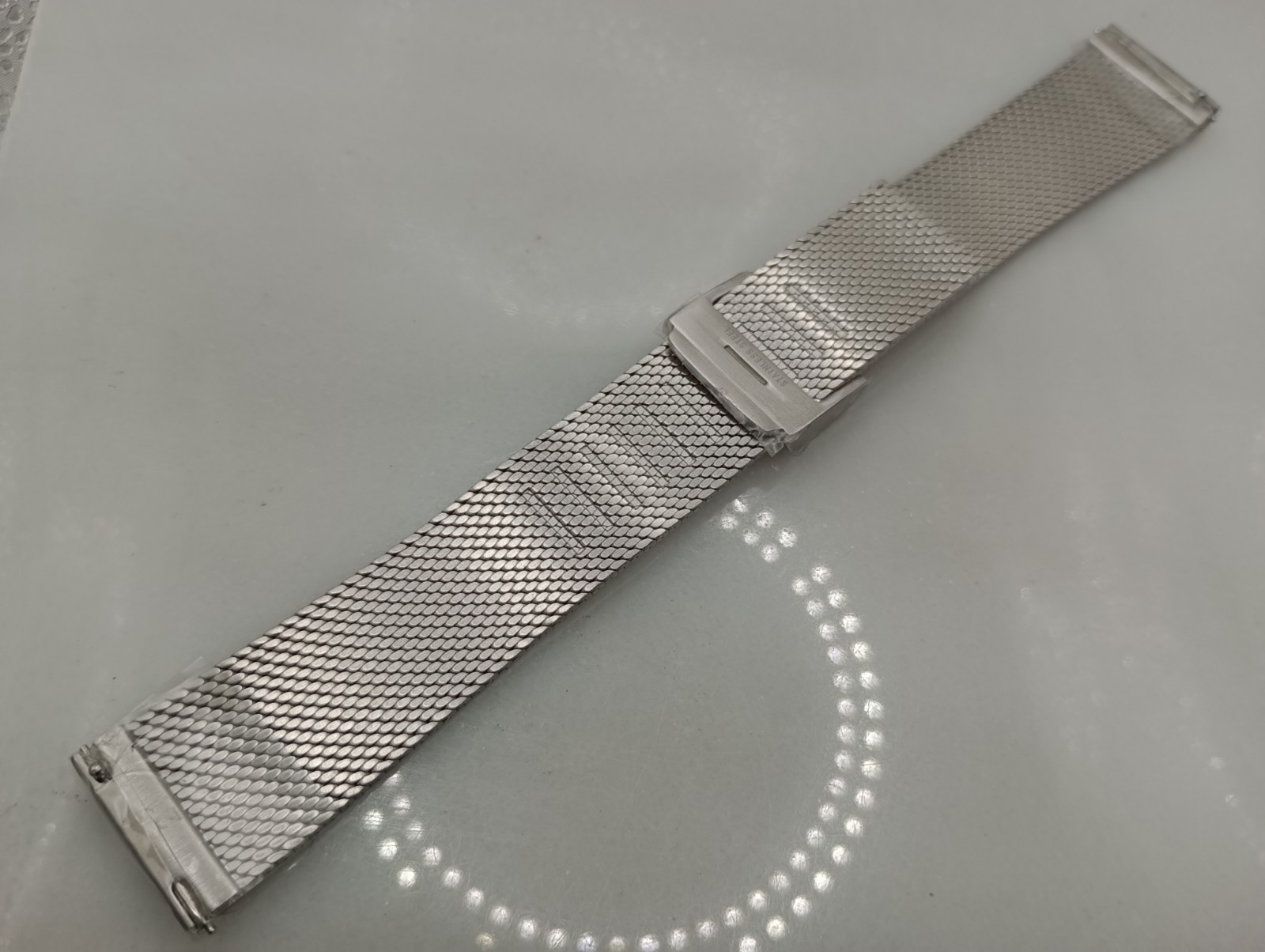 New Watchgecko 21mm Calibre 1960 Mk2 Mesh Stainless Watch Strap Bracelet 6B452