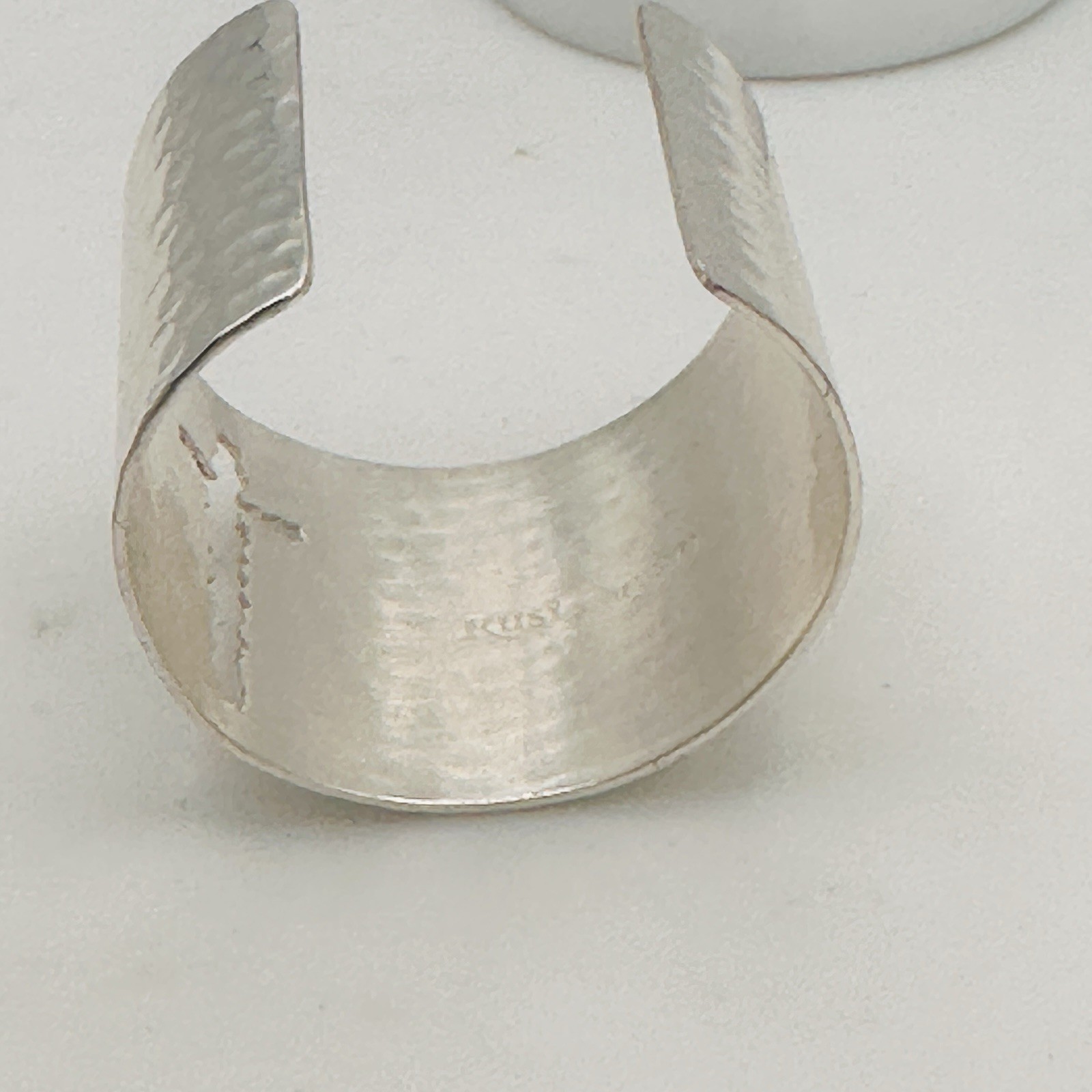 Rustic Cuff Wide Hammered Cross Cutout Silver Tone Statement Cuff Bracelet
