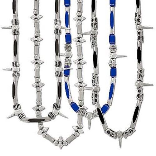 New Industrial Tribal Spiked Necklaces With Black Accents