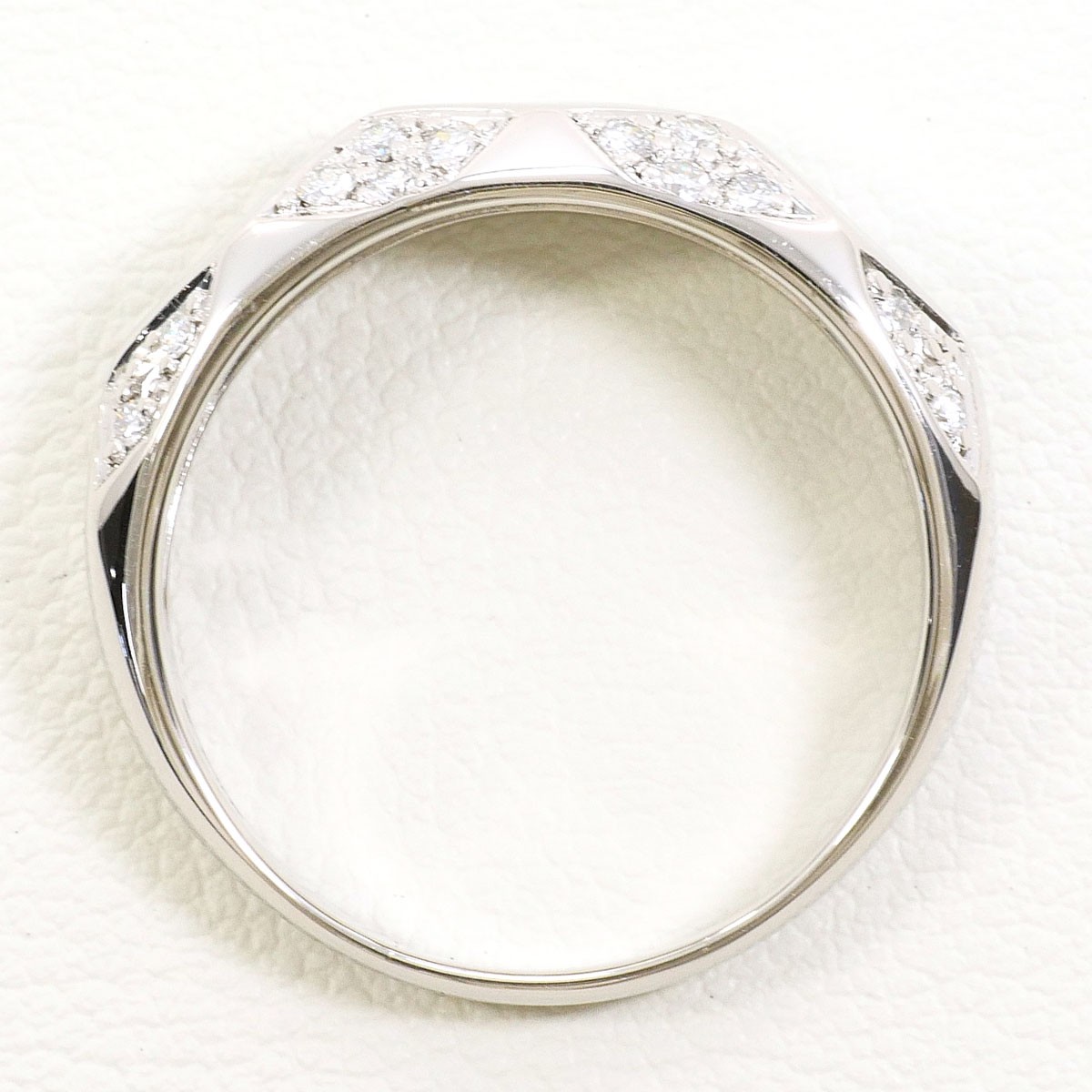 PT900 Platinum Ring 19 JPsize Diamond 0.28ct 6.7g Free shipping Used