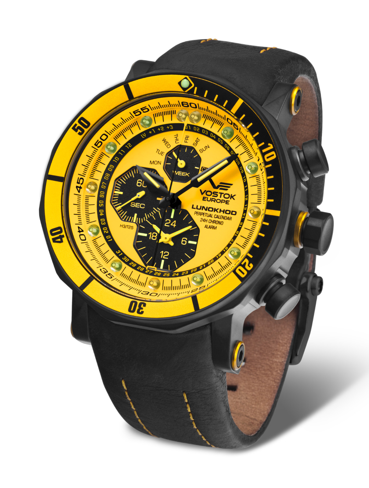 Vostok-Europe LUNOKHOD YM86-620C504 Tritium Multifunction Watch Full-Kit