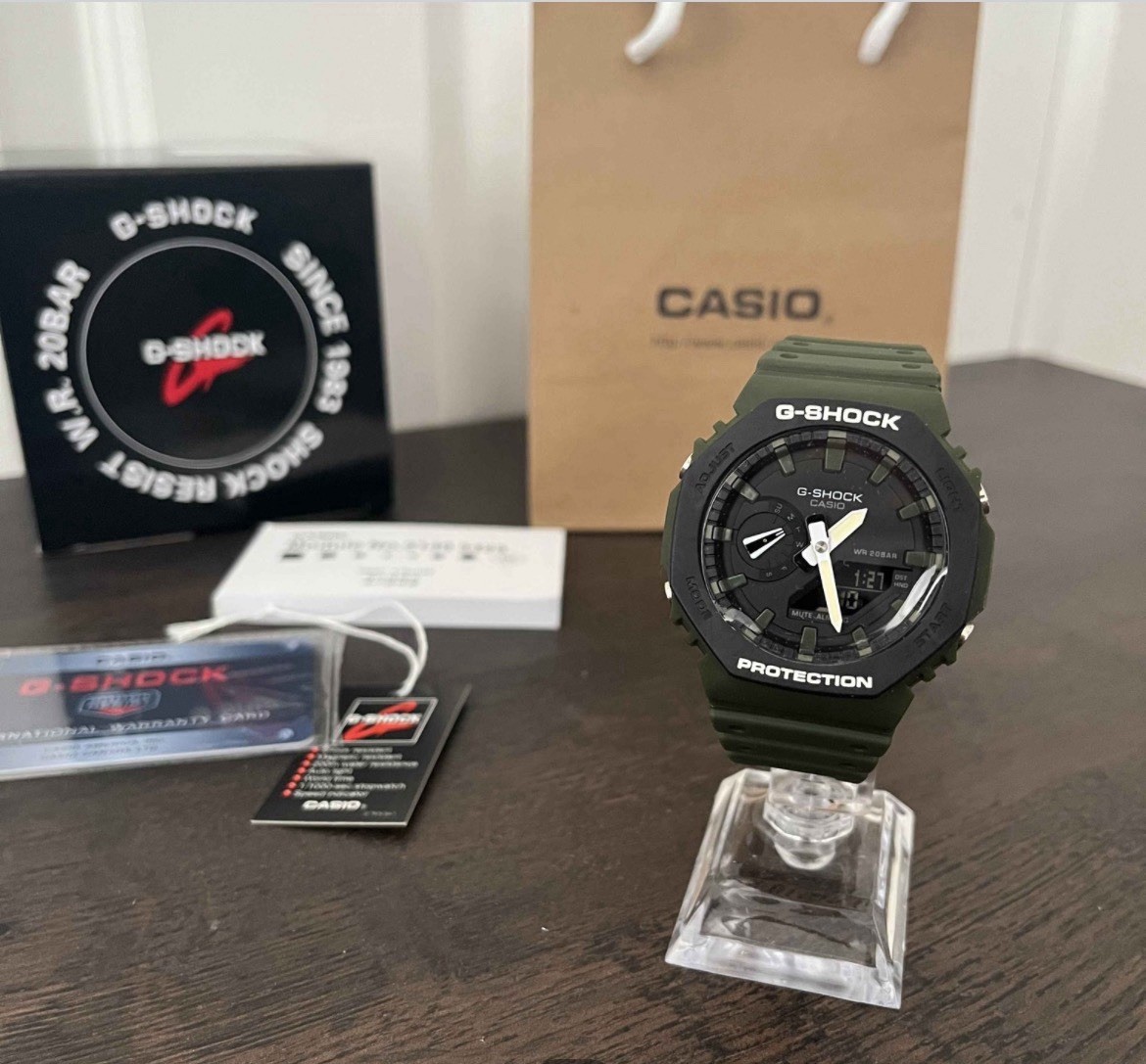 G-SHOCK GA-2100 Casioak Olive Green Analog-Digital Watch