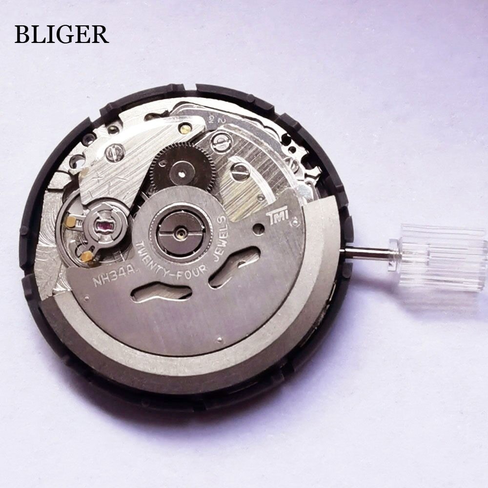 NH34A Genuine Japan NH34 GMT White Black Date Automatic Watch Movement Parts
