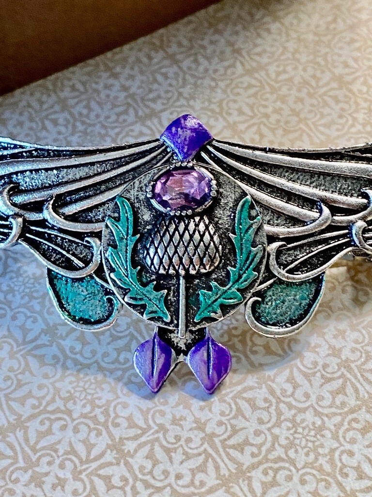 Thistle HAIR CLIP HAND CRAFTED MADE IN USA Scottish Thistle MyElegantThings