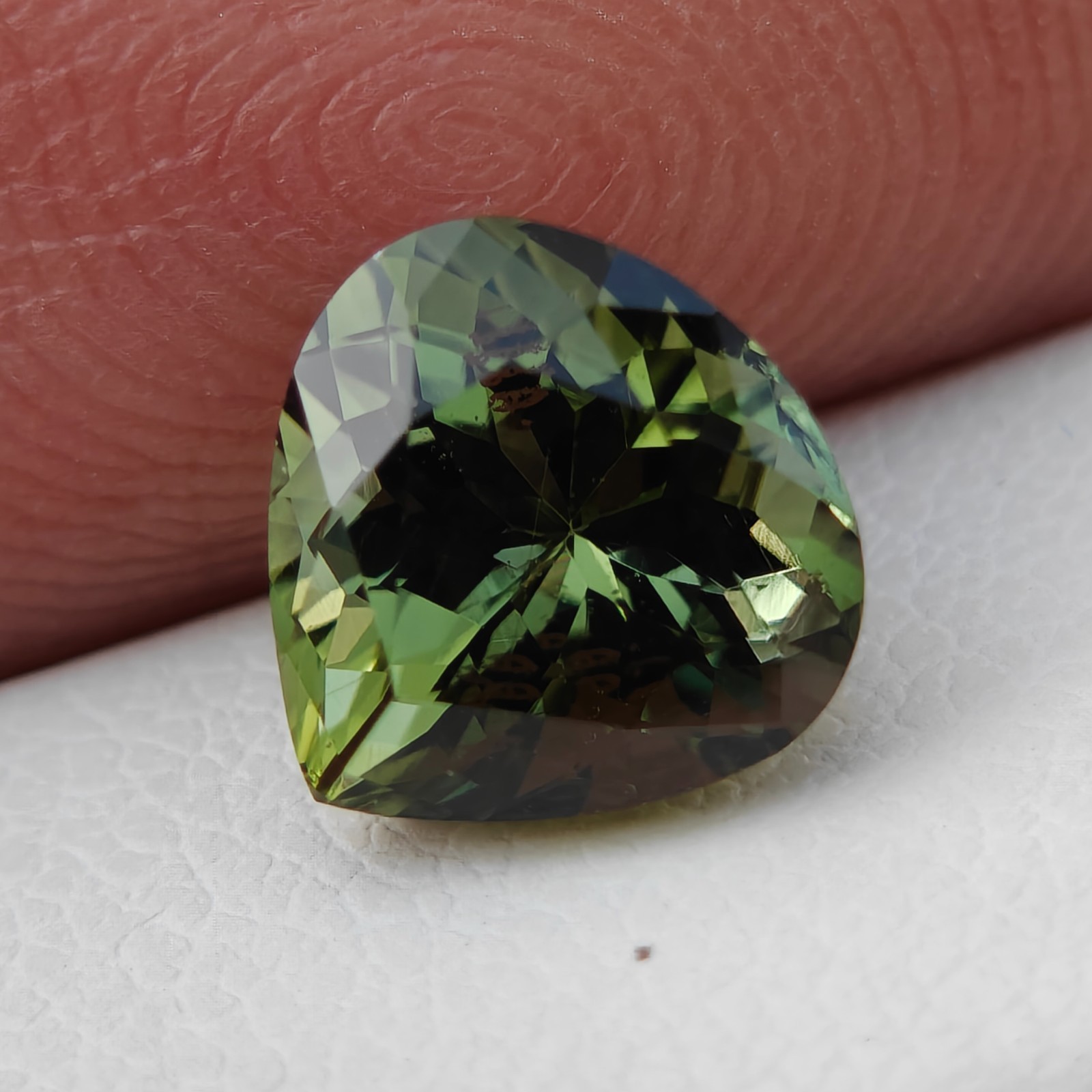 Natural Green Tourmaline Heart Cut Loose Gemstone Jewelry Making| 8mm| 1.90ct