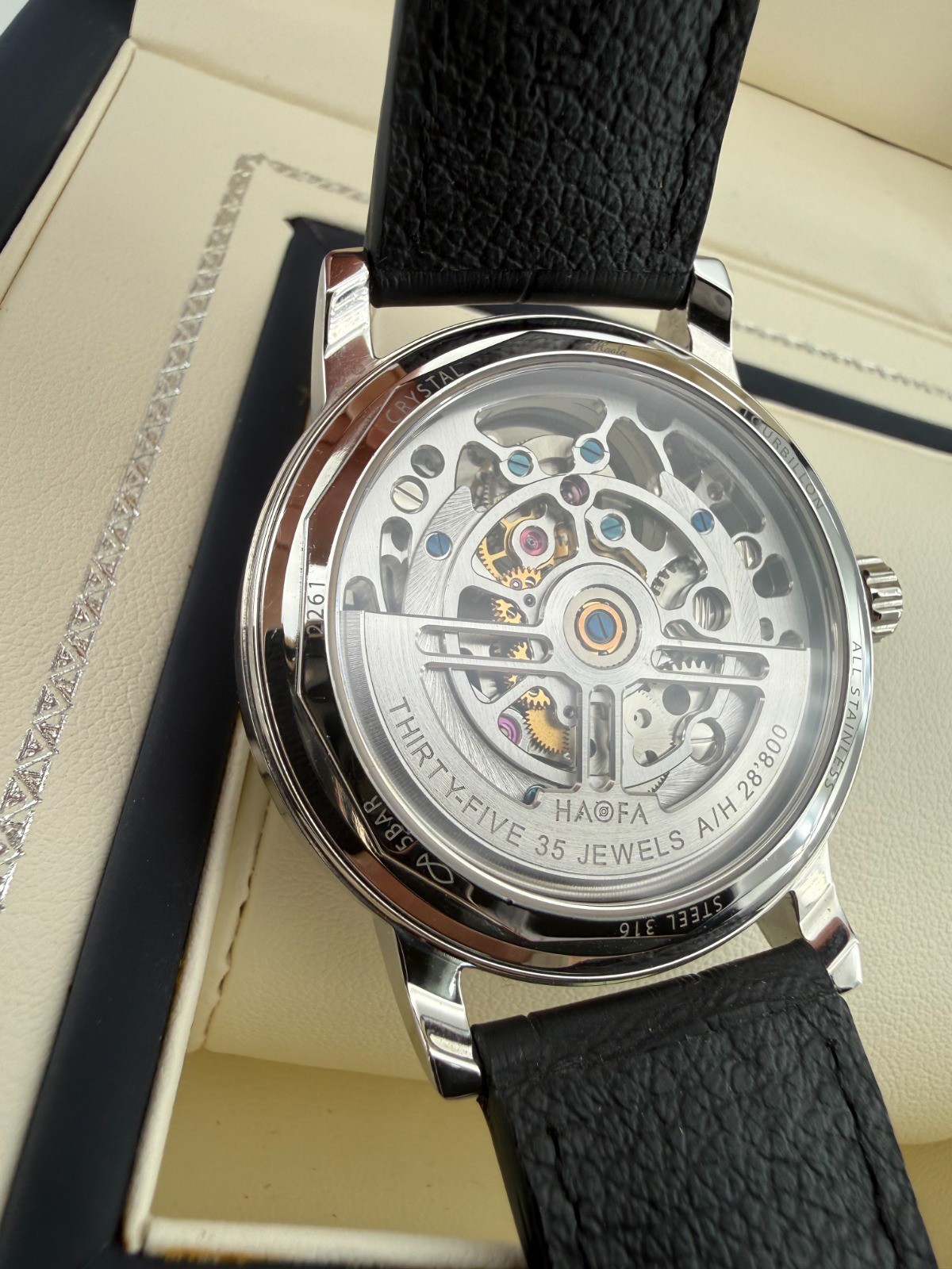 HAOFA Tourbillon 3D Galaxy Double Barrel Crystal Bezel Automatic Tou Ref. 2268