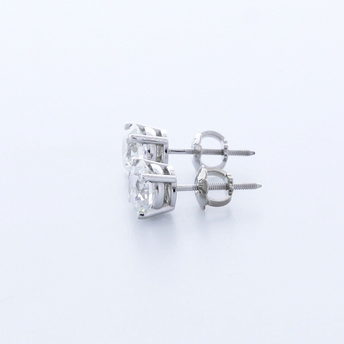 1.5 CT Certified Natural Diamonds D/SI1 Round Cut 14K Gold 4-Prong Classic Studs
