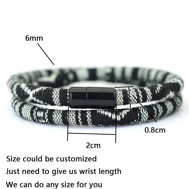 NEW Men’s Boho Rope Magnetic Bracelet Adventure Survival Beach Surf Pulsera