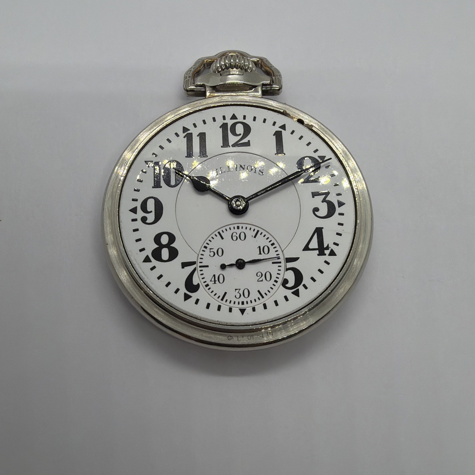 EXCELLENT ILLINOIS 161A ELINVAR 21j 16s BUNN SPECIAL POCKET WATCH 14K WGF 60 HR