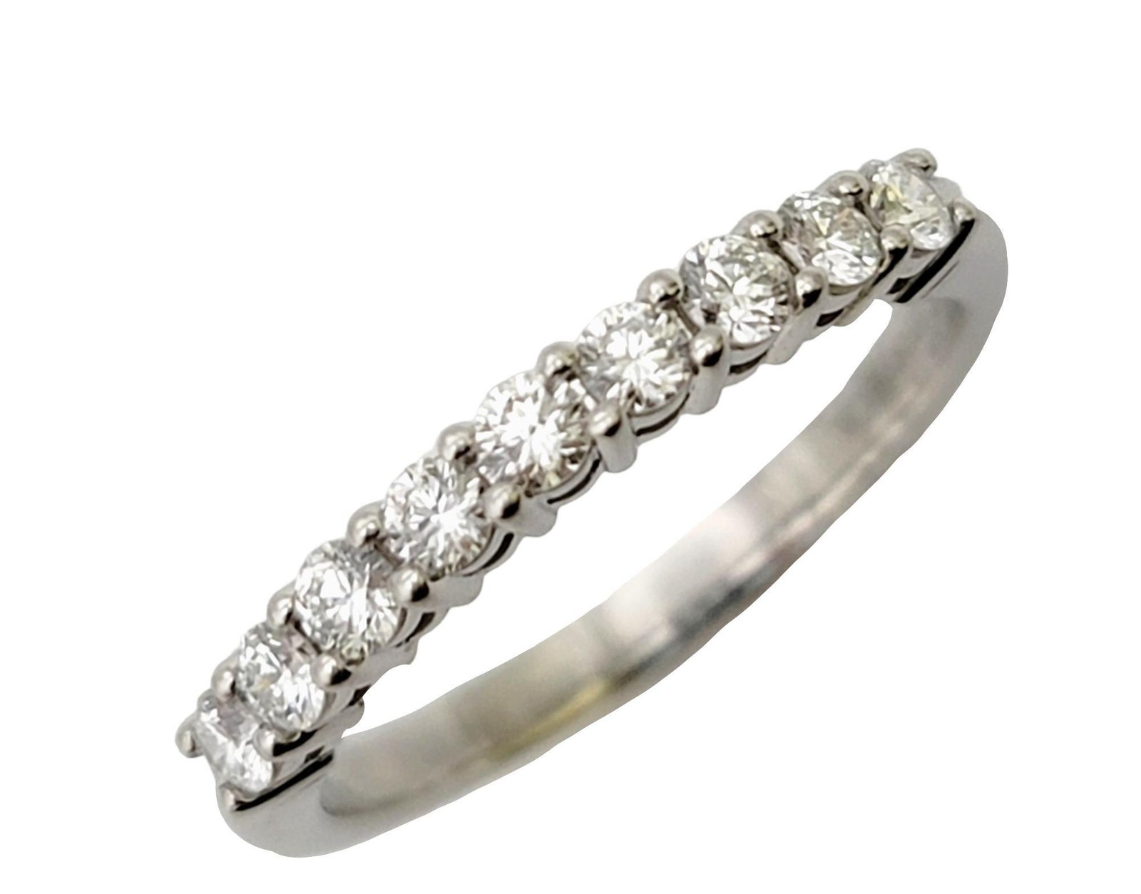 Tiffany & Co. Tiffany Forever Semi Eternity Round Diamond Band Ring in Platinum