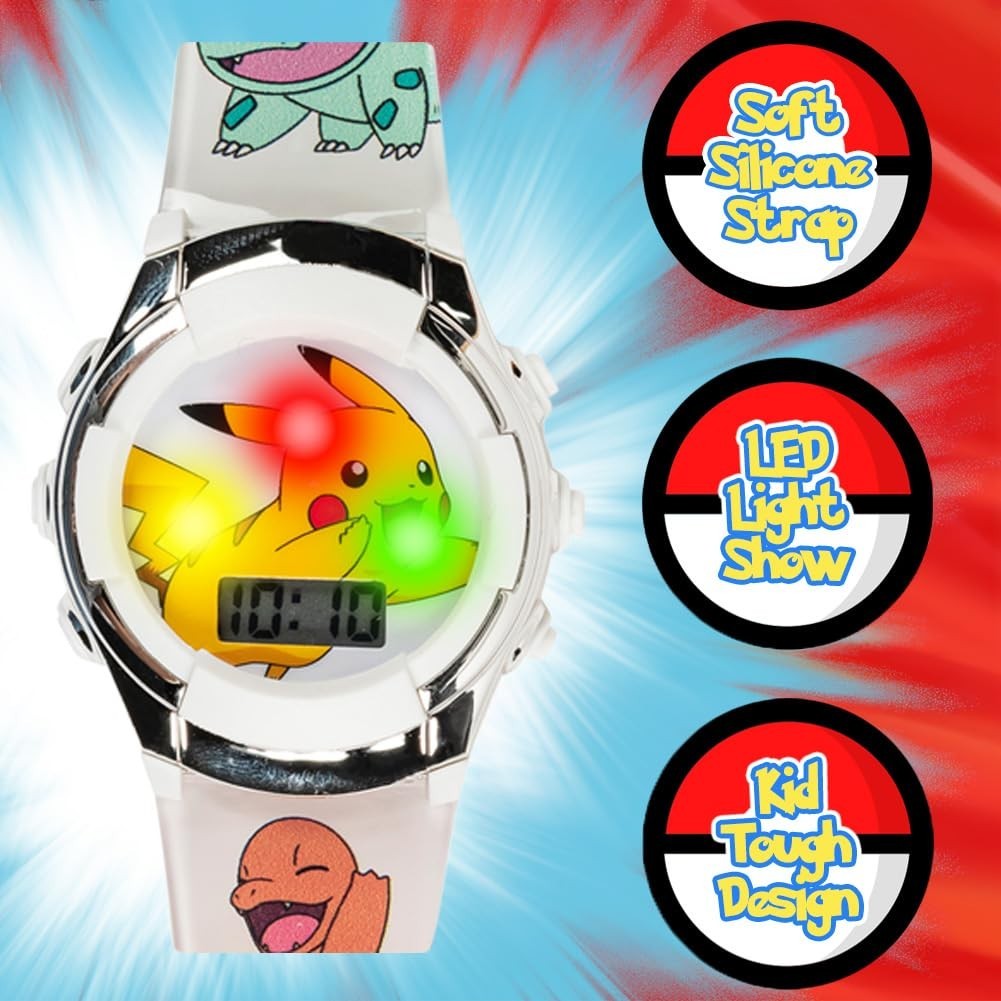 Kids Pokemon Digital LCD Quartz Watch – Fun Timepiece for Boys, Girls & Adults