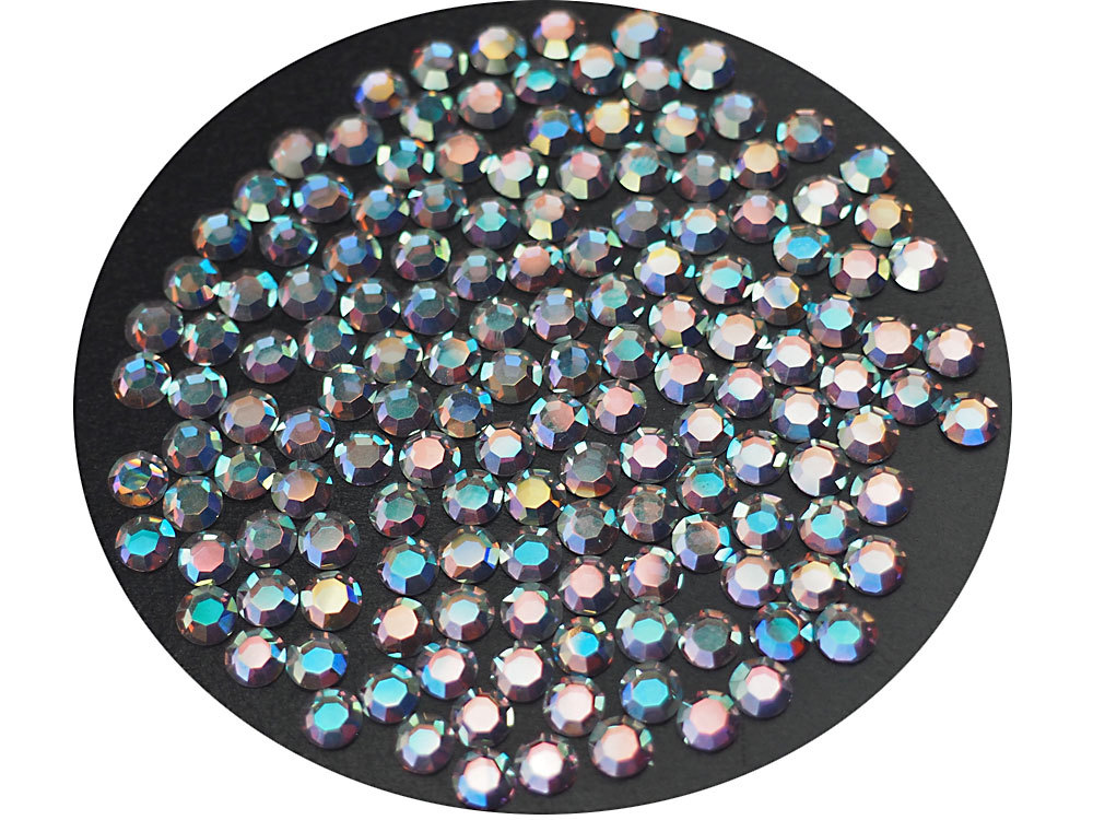 Preciosa Czech Crystals ss16 16ss 4mm Crystal AB shiny Alu Flatback Rhinestones