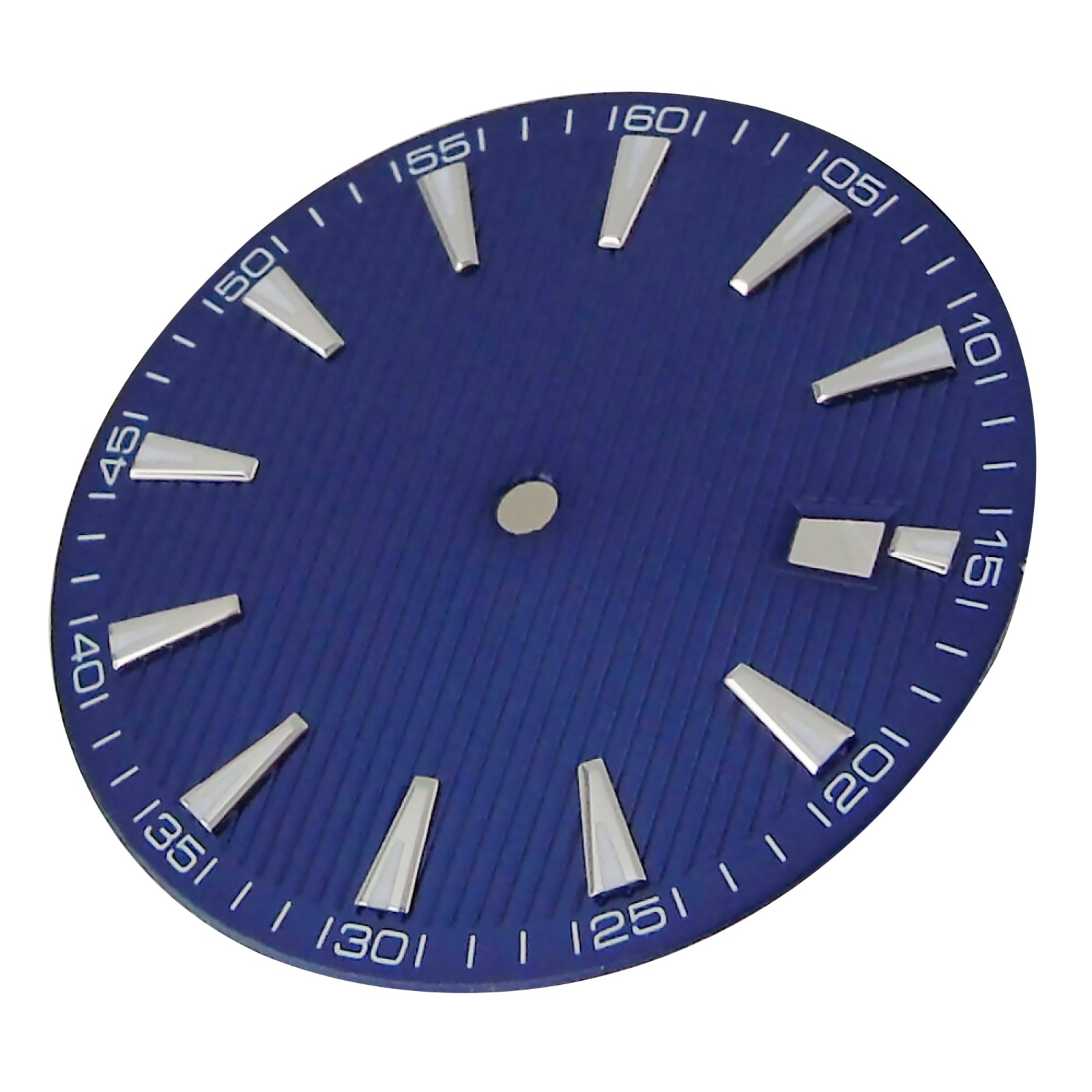 33.5mm Blue Watch Dial Face Plate Date @3 For NH35/NH35A Movement Replacement J