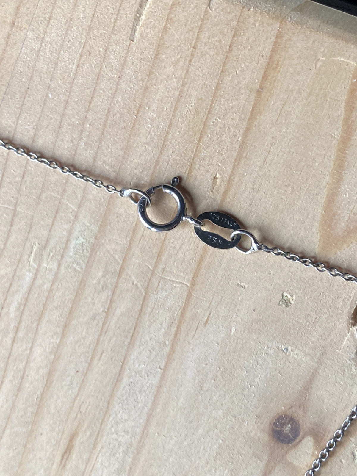 925 SILVER CHAIN & PENDANT ROSE DESIGN FINE ° JEWELLERY ANCHOR CHAIN HALLMARKED