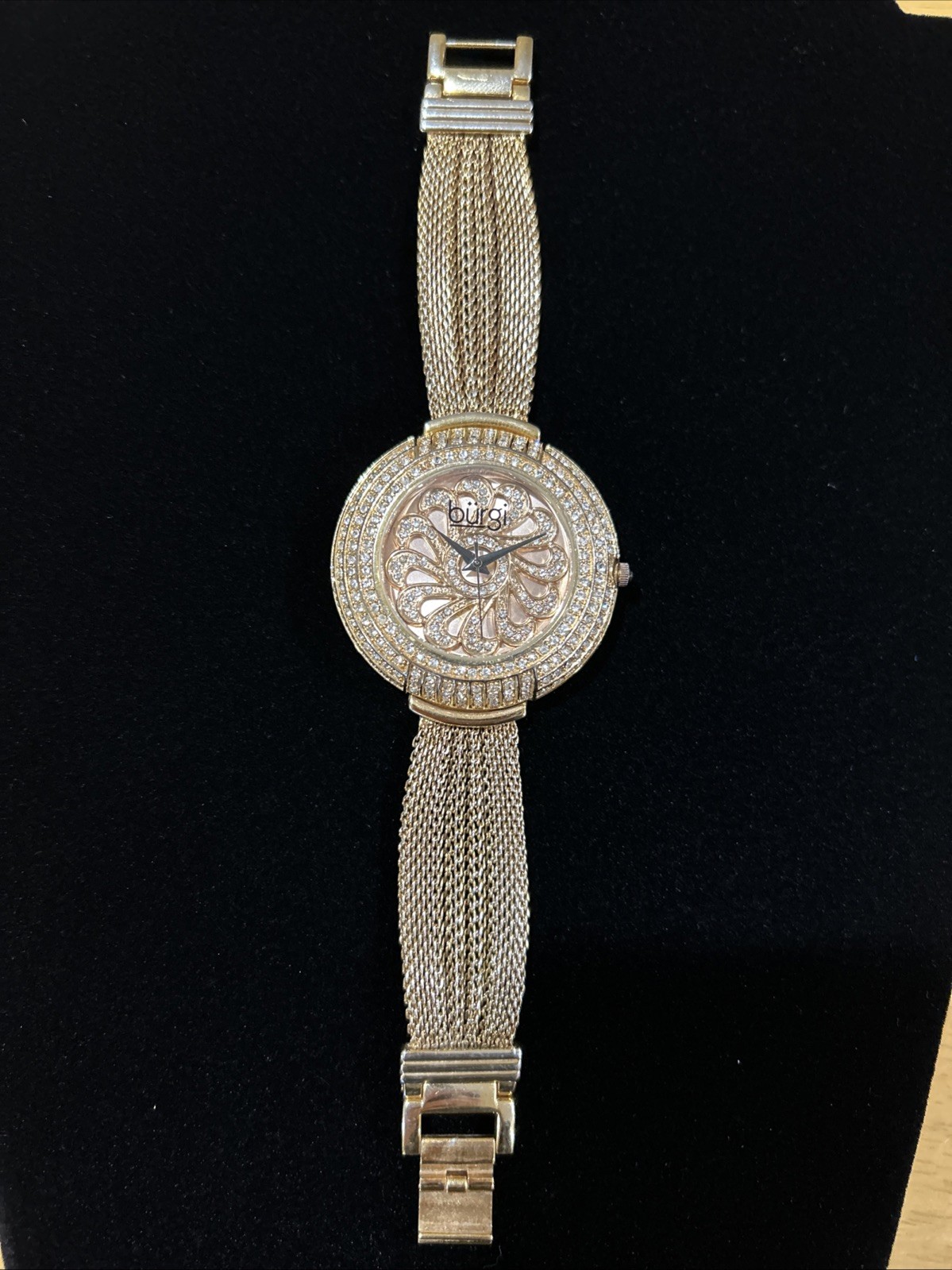 Burgi BUR051RG Rose Dial Rose Gold-tone Ladies Watch Used Needs Battery