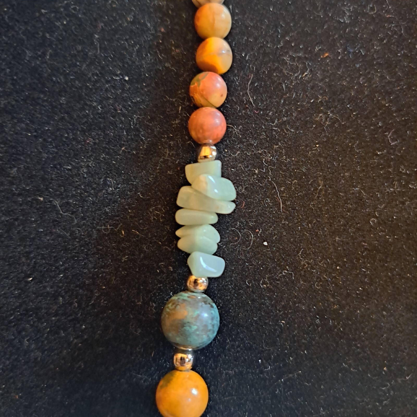 Unakite Pendant Gemstone Necklace jasper quartz turquoise aventurine mookaite