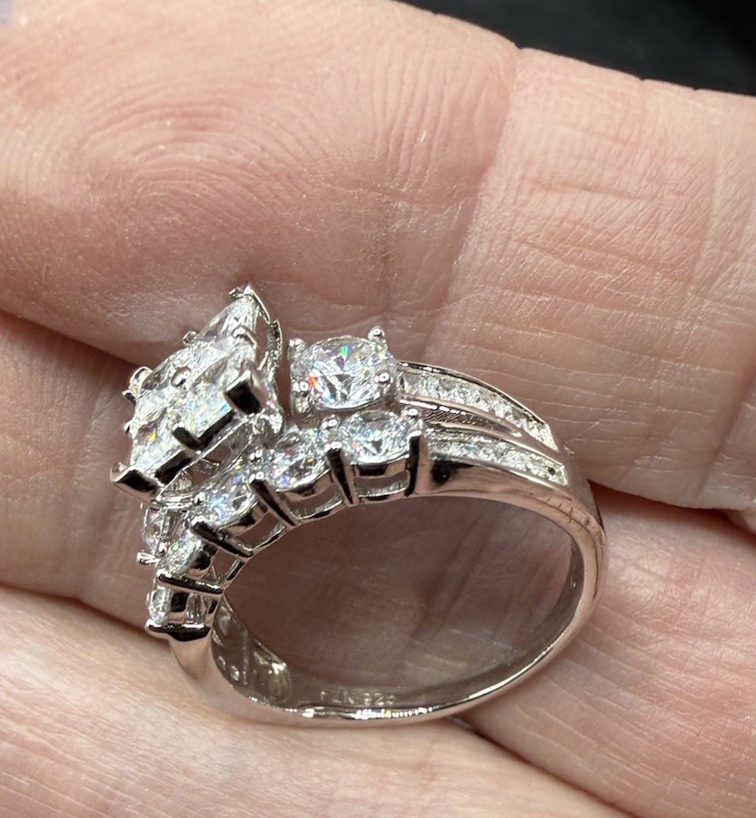 Brilliance Fine Jewelry Sterling Wedding Ring Size 7 – Simulated Diamond