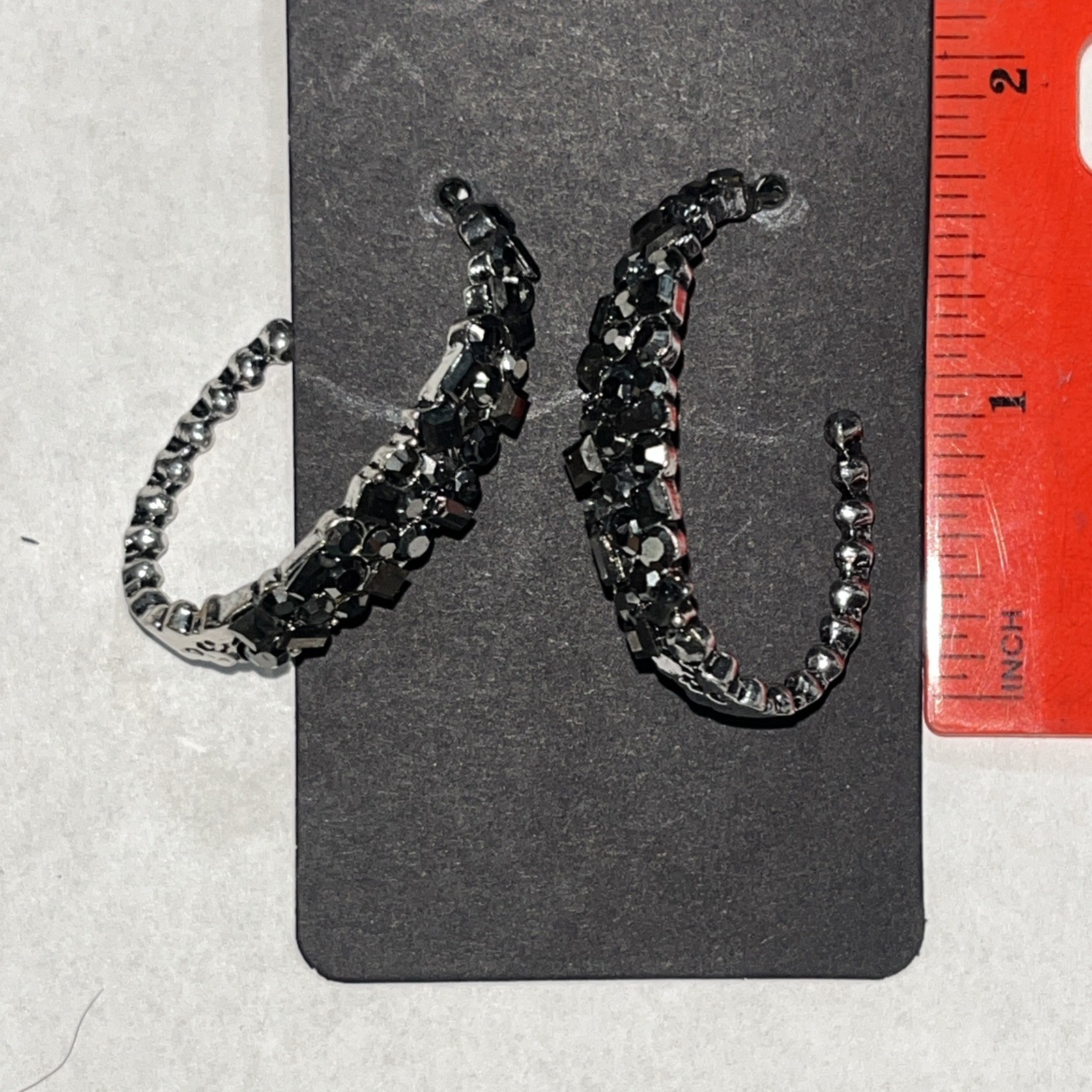 Marcasite earrings in silvertone