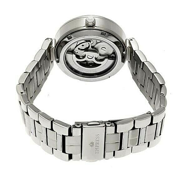 Empress Catherine Automatic Silver Watch with Crystals NEW RV $1099