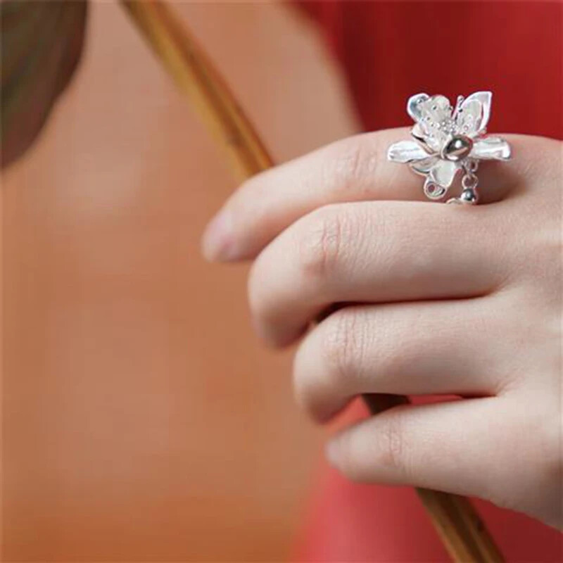 Handmade Anemone Opening Can Be Adjusted Retro Fashion Literary Female Jewelry
