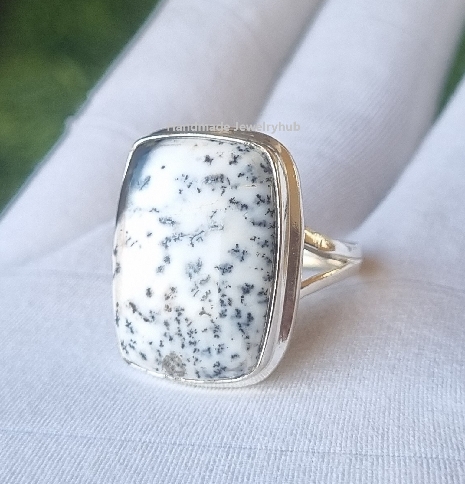 Dendrite Opal Gemstone 925 Sterling Silver Handmade Ring Same as Picture PG3150