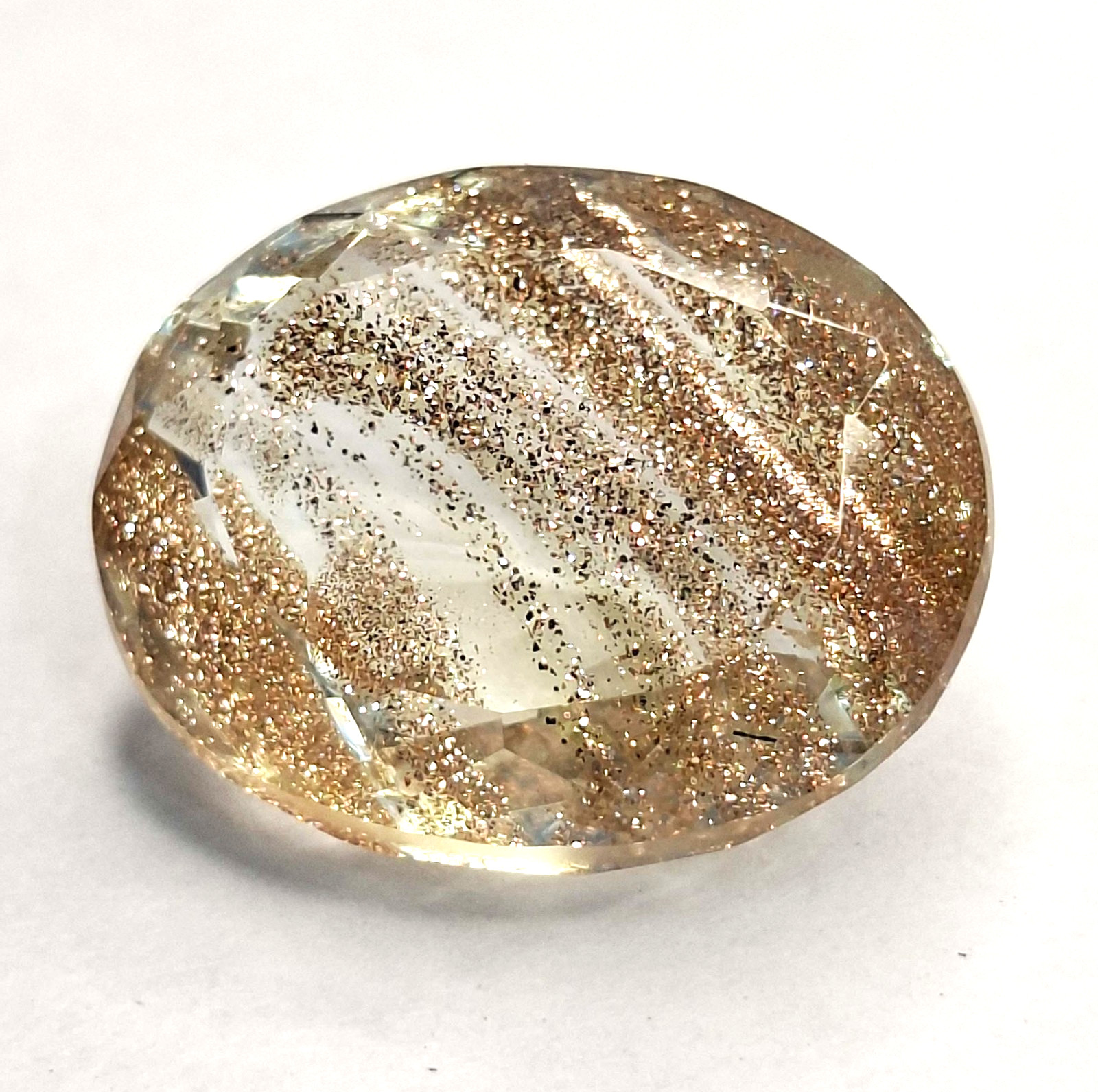 Natural Rutile Quartz Golden Oval Cut 31-33 Ct Certified Loose Gemstone RK806