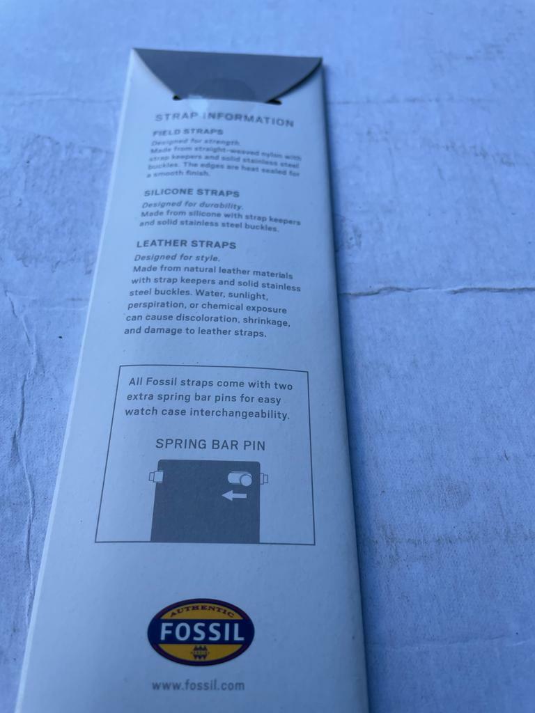 NEW- FOSSIL 18MM ROYAL, COBALT POLYESTER WATCH STRAP,BAND-S181120