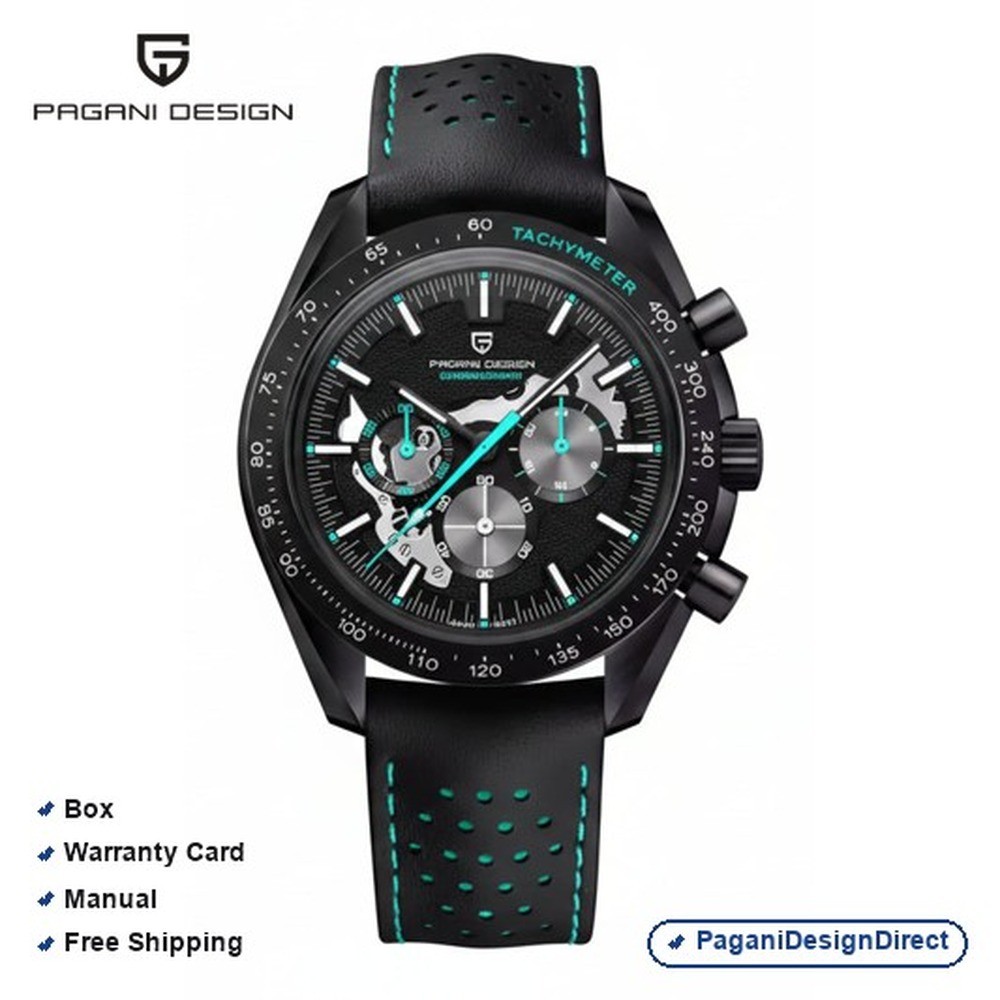Pagani Design PD-1779 Blue Chronograph Leather Automatic Men’s Watch