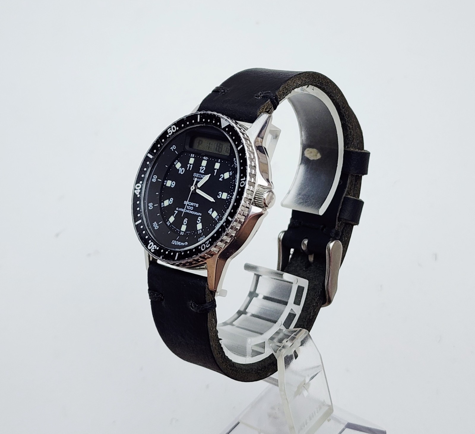 Men’s Vintage 1982 ANALOG-DIGITAL Watch SEIKO “Baby Arnie” H556-5029. Alarm