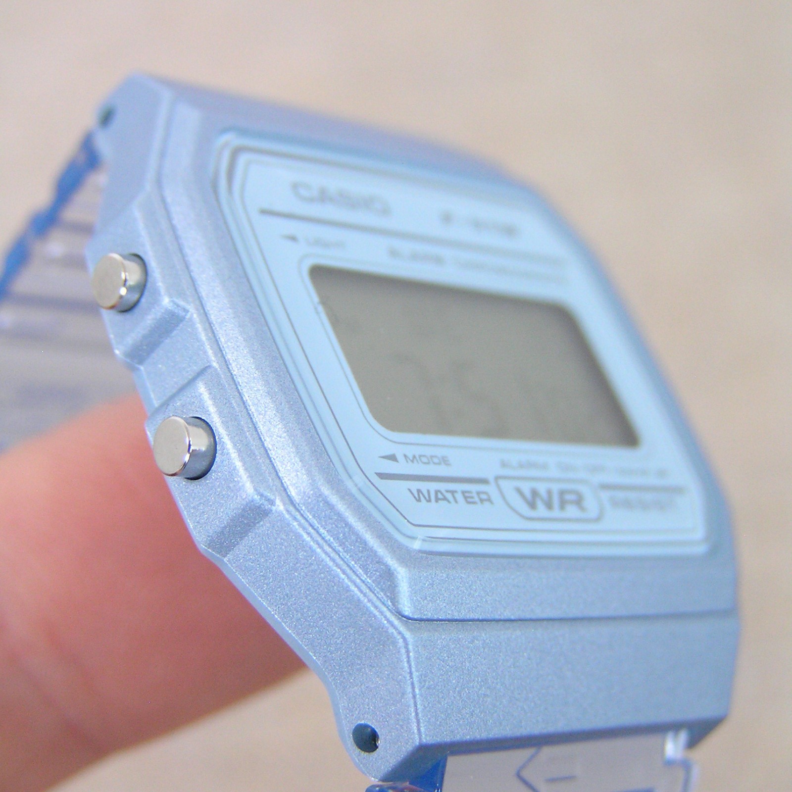 UK STOCK CASIO F-91WS-2JH Japan Exclusive Digital Watch Clear Blue Import Model