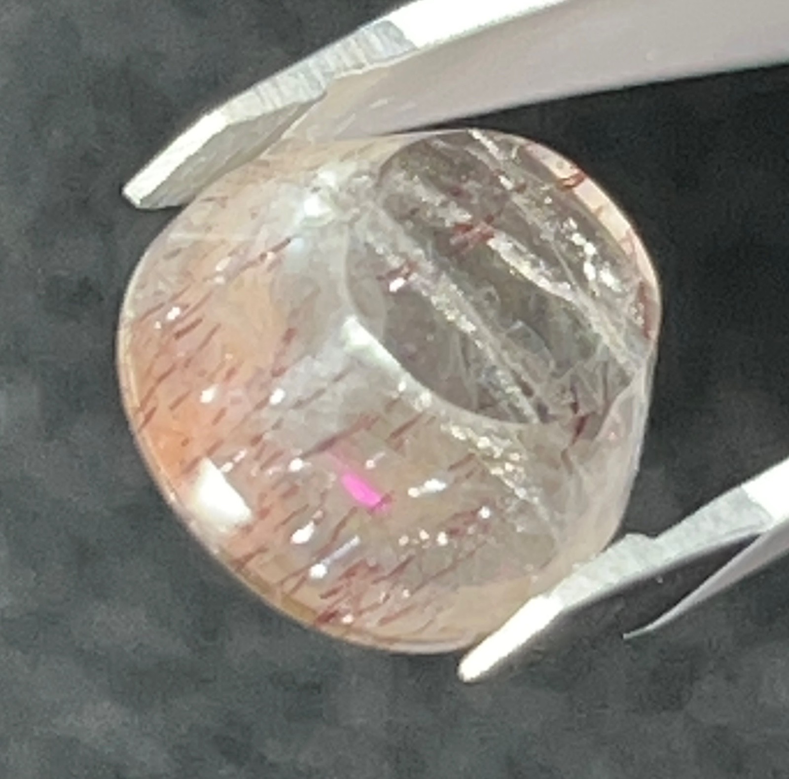 PFS-2 Pink Fire Quartz 9.25ct 15x12x7mm Brazil one mine worldwide