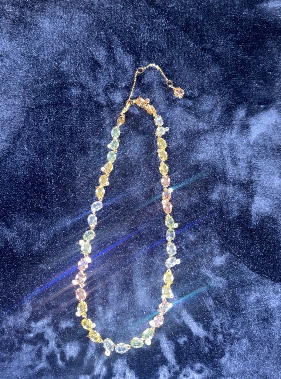 NEW 100% Authentic SWAROVSKI Multicolor Crystals Gema Tennis Necklace 5714836