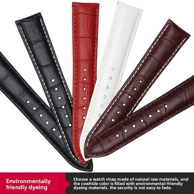 Quality Double Sided Cowhide Genuine Leather Watch Strap Without Buckle 10-24mm