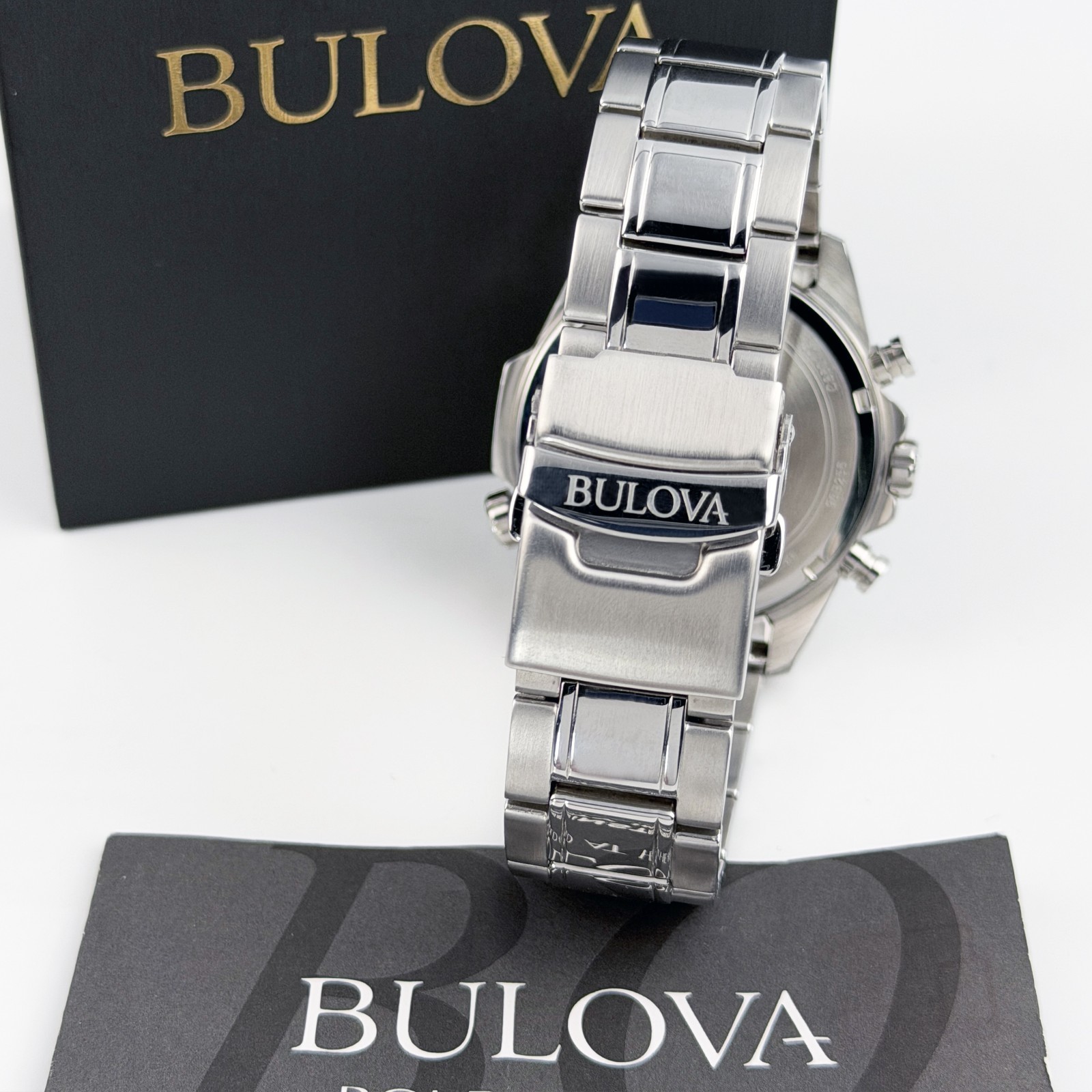 Bulova Marine Star Blue Dial Men’s 96B256 Chronograph Quartz Watch 43mm New