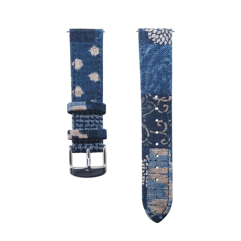 18 20mm 22mm Japanese Vintage Indigo Boro Quick Release Watch Strap Watchbands