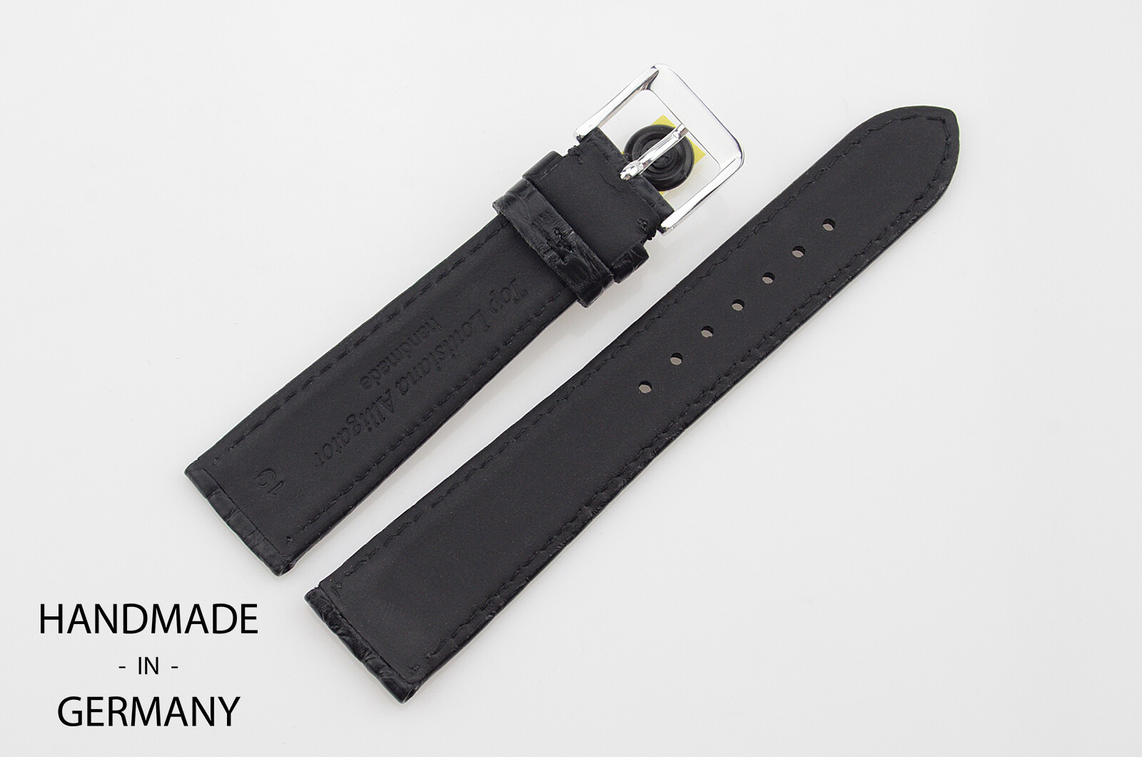 Graf Handmade in Germany Black Strap 19mm / 16mm Louisiana Croco Band