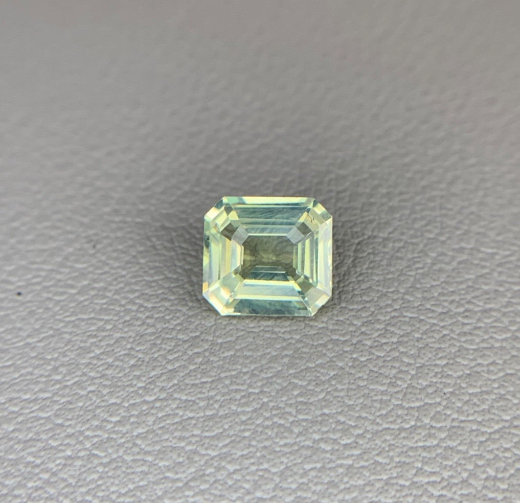 2.05ct Natural Chrysoberyl SQ 8x7mm Cream Yellow Green 100% Genuine Natural