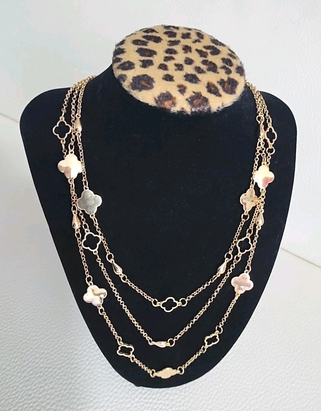Lovita & Co 18″ Gold-Tone Layered With Accent Statement Necklace+Earrings Gift