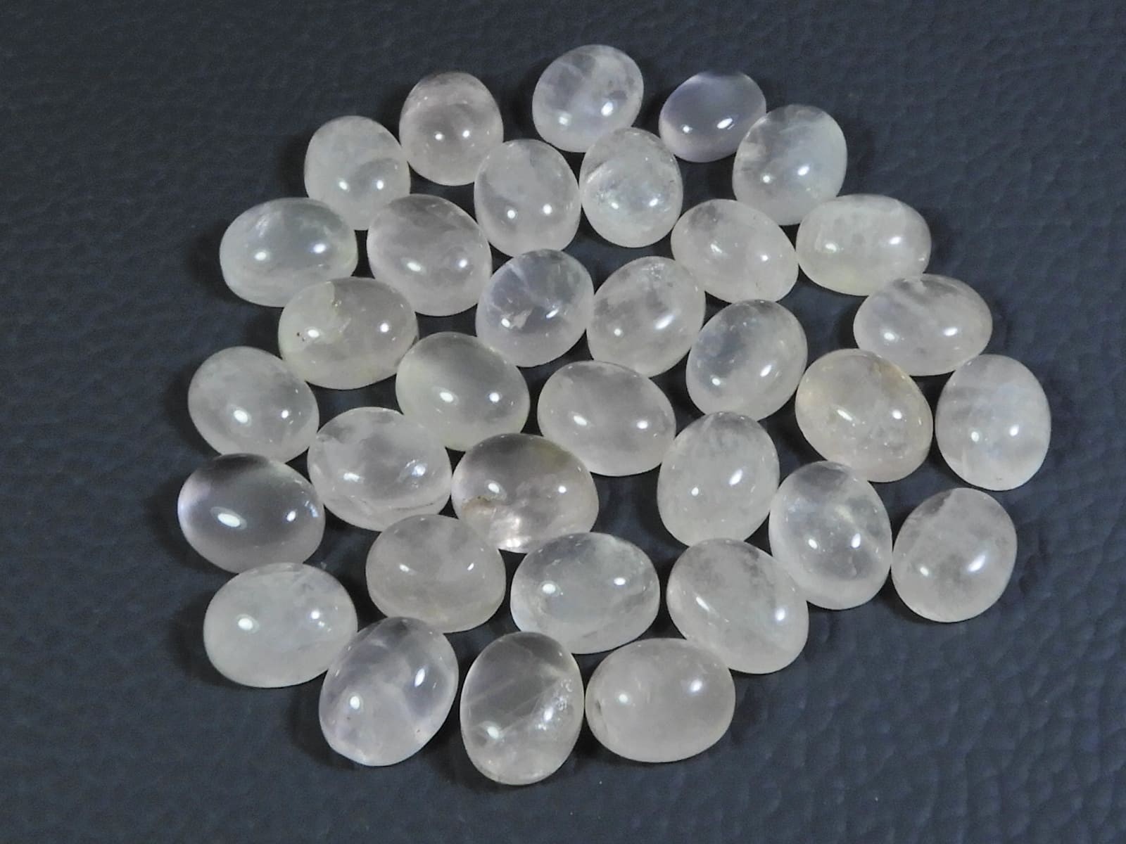 8X10MM Natural Rose Quartz Oval Cabochon Loose Gemstone 32Pcs Lot 100Cts.