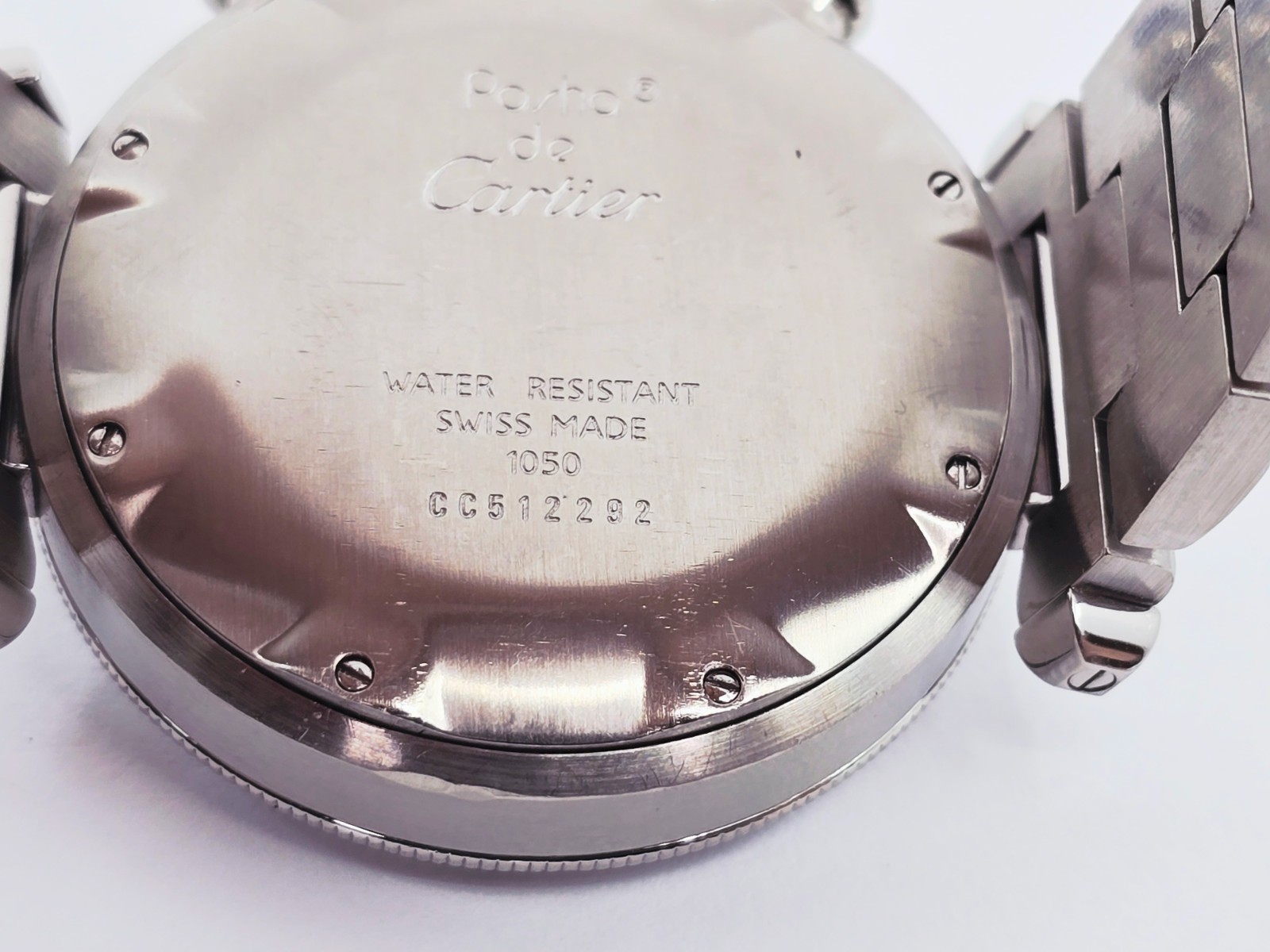 Cartier Pasha De Cartier Chronograph Quartz 38mm Stainless Steel Watch Ref 1050