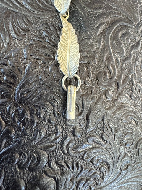 Vintage Silver Tone Leaf Link Bracelet 7.75″ Feather Nature Design Fold Over Cla