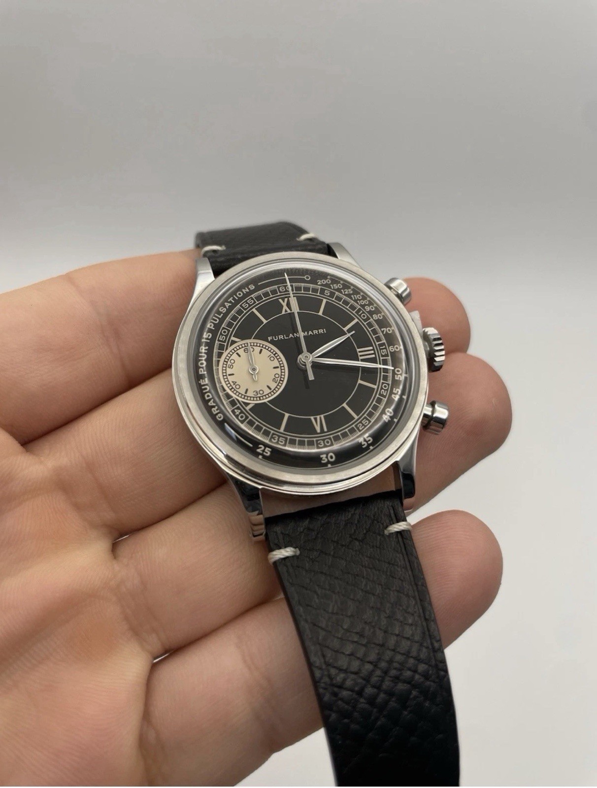 Furlan Marri Nero Sabbia Chronograph Mecha Quartz 1072-A Pulsometer