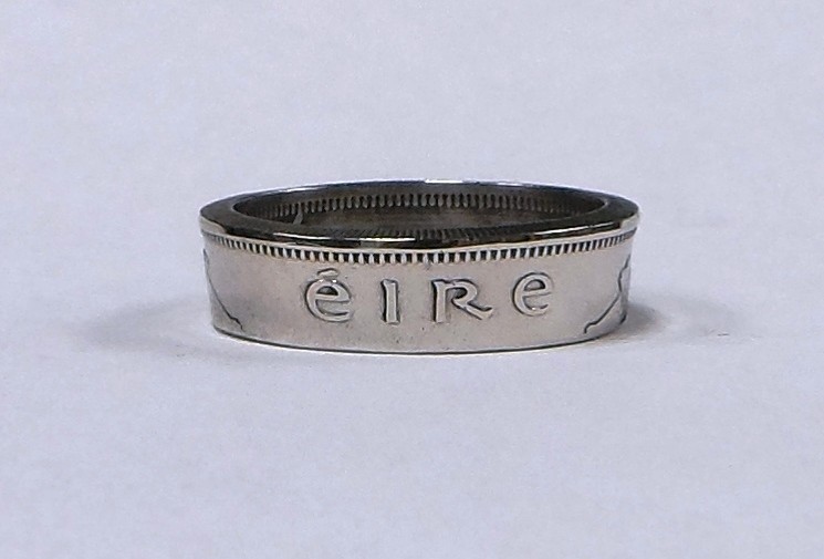 “Sealed” Ireland Ring hand made from Irish 1 SHILLING