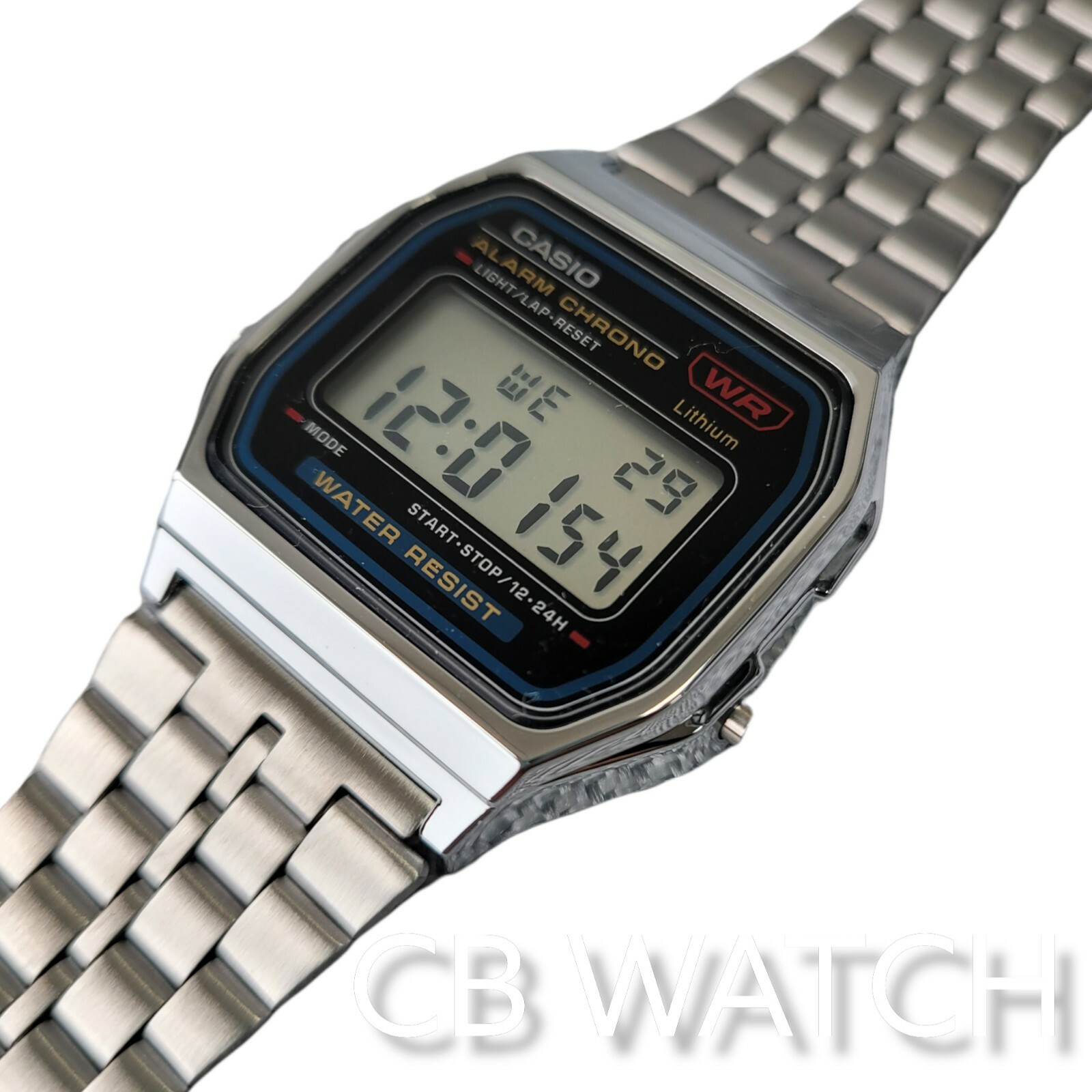 A159WA-N1D Vintage Casio Sliver Digital Watch A159 Made in Japan