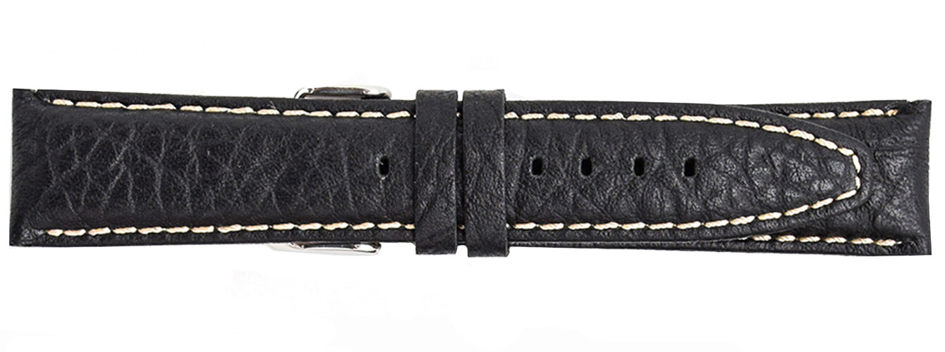 Men’s 8″ Long Soft Padded Calf Leather Watch Strap Band, 3 Optional Color