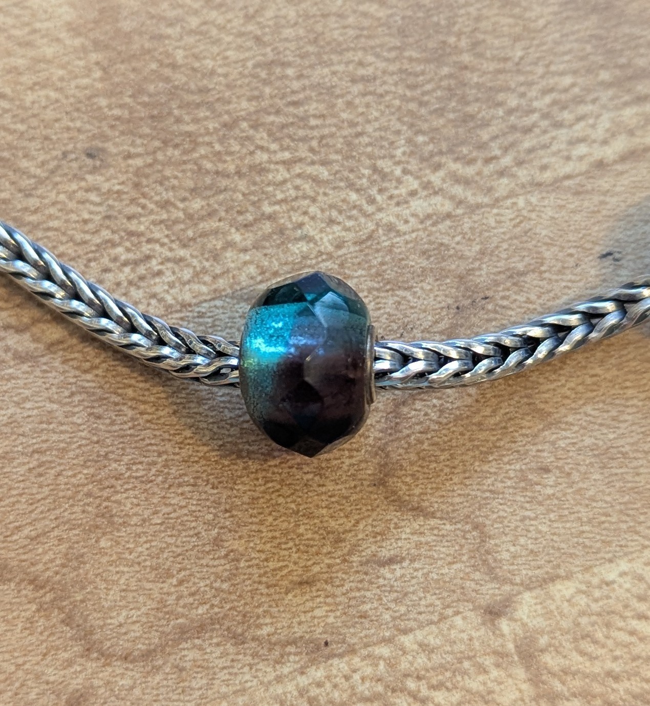 Authentic TrollBeads Turquoise Prism Bead