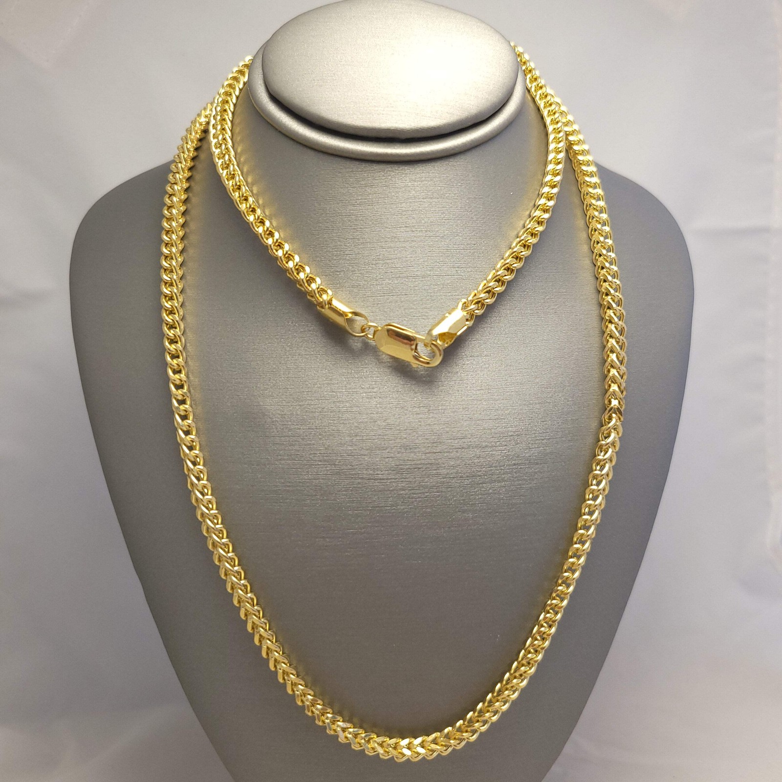 14K YG Hollow Foxtail Chain