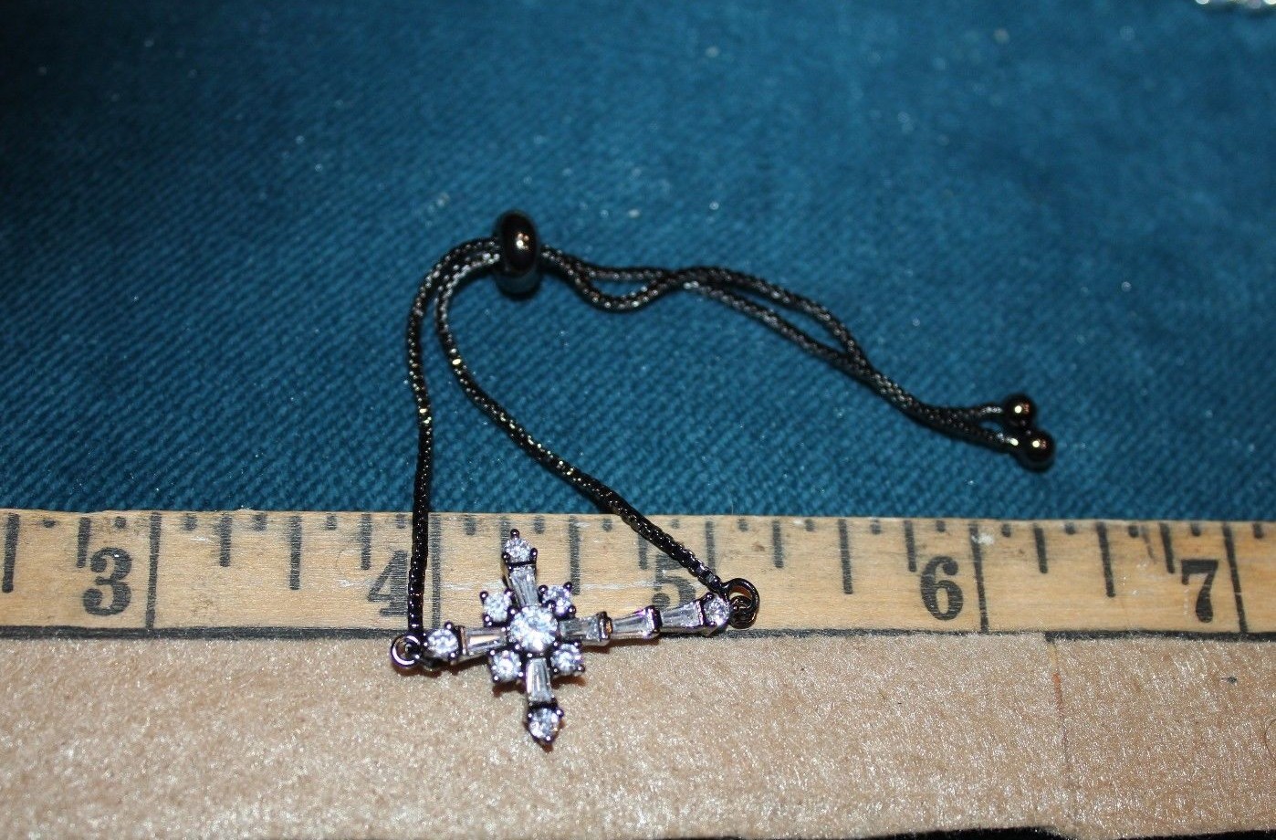 black silver rose gold filled topaz bracelet jewelry evening cocktail 7-8″ L