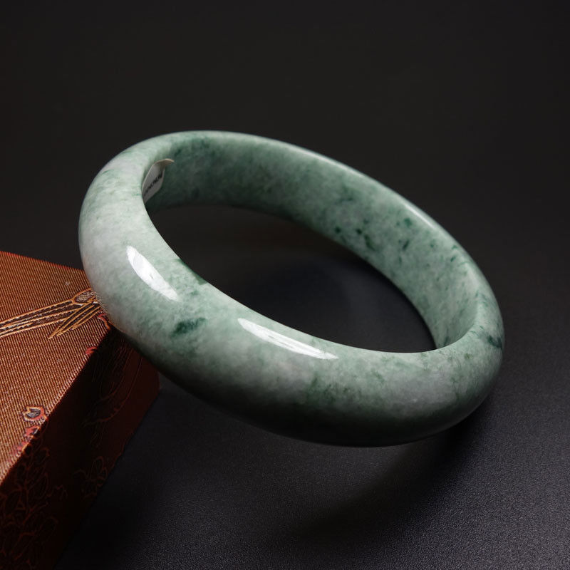 61mm Certified Grade A 100% Natural Green Jadeite Jade Bracelet Bangle Z06921